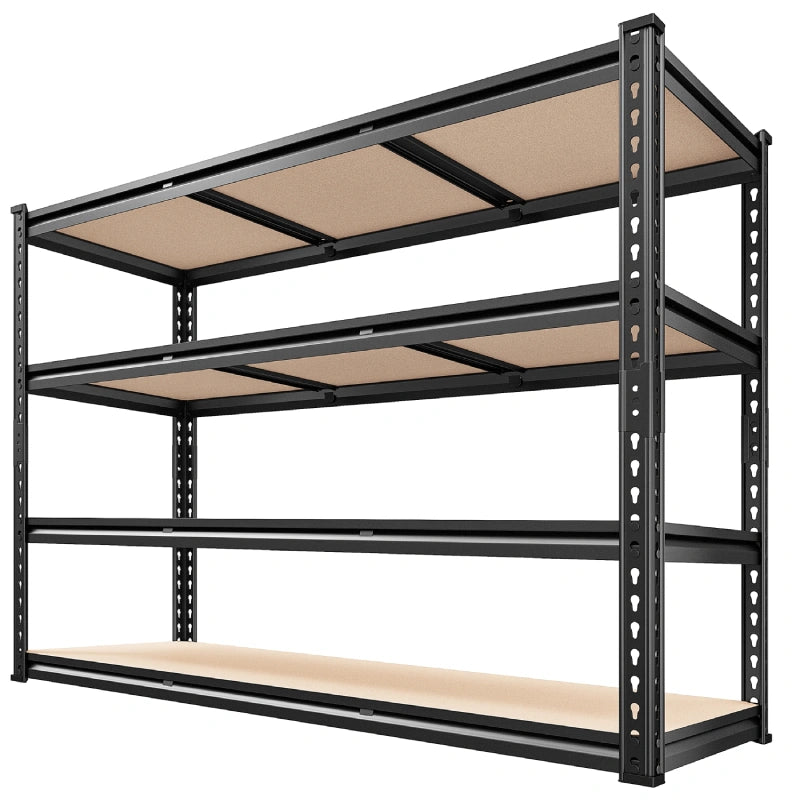 REIBII 48" W Freestanding Shelves, 2550 lbs Heavy Duty Steel Shelving Racks, Adjustable Storage Rack for Garage Kitchen Pantry