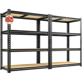Reibii 2 Pack Garage Shelving Units Heavy Duty Load 3200 LBS Total, 60"H Metal Storage Shelves for Kitchen Pantry Garage