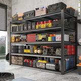 REIBII 60"W x 72"H 5-Tier Industrial Garage Shelving,3000LBS Heavy Duty Storage Shelves,Adjustable Metal Shelving for Basement Warehouse