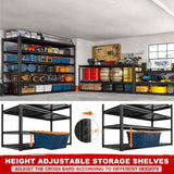 REIBII 84"H 3600LBS Heavy Duty Industrial Garage Shelving,6-Tier Adjustable Easy Installation Storage Shelving Units For Basement&Warehouse