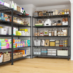 Heavy Duty Storage Shelves, Tall Adjustable Metal Shelving Units with Spider Web Design, Tool-Free Assembly for Garage, Warehouse, Pantry Organization