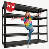 REIBII 5-Tier 72" H Metal Shelving, 3000LBS Adjustable Garage Shelving Unit, Storage Shelves For Warehouse, Basement & Industrial