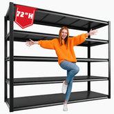 REIBII 5-Tier 72" H Garage Shelving, 3000LBS Adjustable Metal Shelving Unit, Storage Shelves For Warehouse, Basement & Industrial