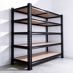 Reibii 5-Tier 40" W Metal Shelving for Garage, 2500lbs Heavy Duty Storage Shelves, Adjustable Shelf for Closet, Warehouse, Commercial