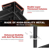 REIBII 55''W 3500LBS Industrial Shelving, 6-Tier Adjustable Heavy Duty Shelves for Garage, Basement, Warehouse