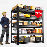 REIBII 72" H Heavy Duty Garage Shelving, Adjustable Storage Shelving Basement Shelving for Warehouse