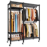 Raybee Heavy Duty Wire Garment Rack,Garment Rack For Hanging,Adjustable Portable Clothes Rack,For Bedroom