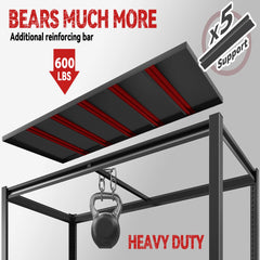 REIBII 78"H Storage Shelves 3000LBS Garage Shelving,Heavy Duty Adjustable Metal Shelves Unit for Storage Rack