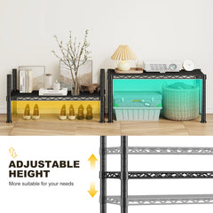 Reibii 27.5" W Heavy Duty Height Adjustable Metal Shelving Unit, Multipurpose Storage Organizer for Kitchen, Office, Pantry