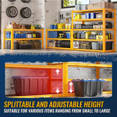 REIBII 40"W x 18"D Garage Shelving Heavy Duty Shelving 2550 LBS Adjustable Storage Shelves for Pantry Kitchen Basement Warehouse
