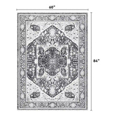 EnHomee Boho Area Rugs,machine washable area rugs,area rugs for living room, Low Pile Vintage Carpet