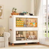 Enhomee28.3InchWideStorageBinswithLidandWheels