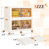 Enhomee28.3InchWideStorageBoxeswithLidandWheels--2PC