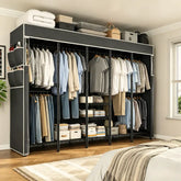 Raybee 90.6"W Heavy Duty Clothes Rack with Cover, 1200lbs Freestanding Garment Rack for Bedroom