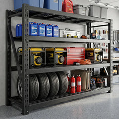 Freestanding heavy duty storage shelves provide durable vertical storage solutions for home and commercial spaces.