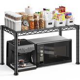 Reibii 27.5" W Heavy Duty Height Adjustable Metal Shelving Unit, Multipurpose Storage Organizer for Kitchen, Office, Pantry