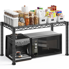Reibii 27.5" W Heavy Duty Height Adjustable Metal Shelving Unit, Multipurpose Storage Organizer for Kitchen, Office, Pantry