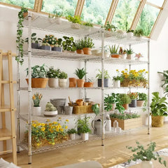 REIBII5TierShelvingUnitWithShelfForLivingRoom