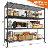 REIBII 45.3"W X63"H X 17.7"D Monster Size Metal Shelving