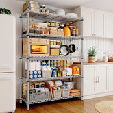 REIBII 5 Tier Storage Rack, Storage Shelves For Storage Loads 1200LBS