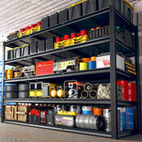 REIBII 60" Heavy Duty Garage Shelving, 3300LBS - Metal Shelves, 5-Tier Adjustable Industrial Storage Rack for Warehouse, Basement & Commercial