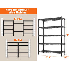 REIBII Adjustable Storage Shelves