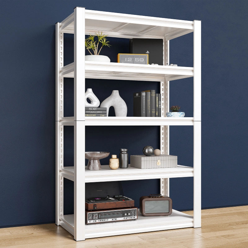 Raybee-72-White-Metal-Shelving-Unit