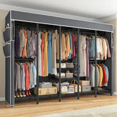 Raybee_90.6_in_W_Clothing_Rack_with_Cover-Black
