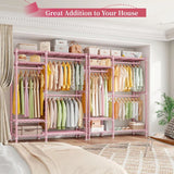 Raybee Heavy Duty Wire Garment Rack,Garment Rack For Hanging,Adjustable Portable Clothes Rack,For Bedroom