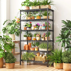Reibii Tall Wire Shelving Units,Adjustable Outdoor Metal Shelves, Storage Shelves for Kitchen Pantry Dorm