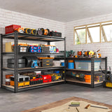 REIBII 48" W Freestanding Shelves, 2550 lbs Heavy Duty Steel Shelving Racks, Adjustable Storage Rack for Garage Kitchen Pantry