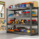 REIBII 48" W Freestanding Shelves, 2550 lbs Heavy Duty Steel Shelving Racks, Adjustable Storage Rack for Garage Kitchen Pantry