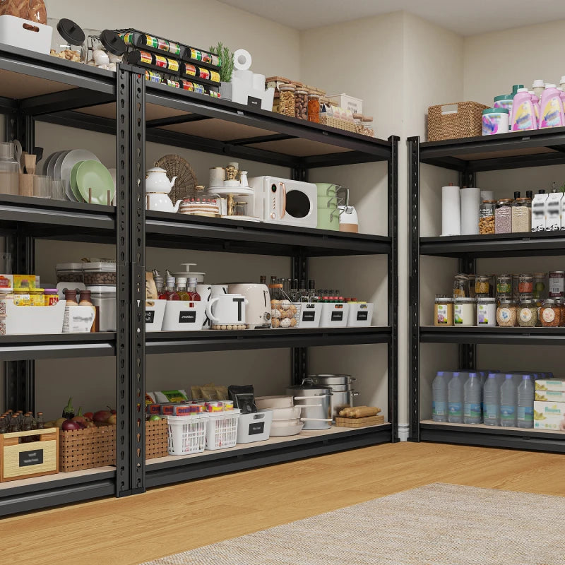 REIBII 48" W Freestanding Shelves, 2550 lbs Heavy Duty Steel Shelving Racks, Adjustable Storage Rack for Garage Kitchen Pantry