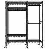 Raybee Heavy Duty Portable Clothes Rack With Wheels,Clothing Rack For Hanging,Garment Rack For Bedroom