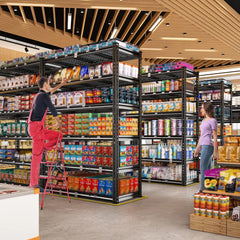 food store shelves