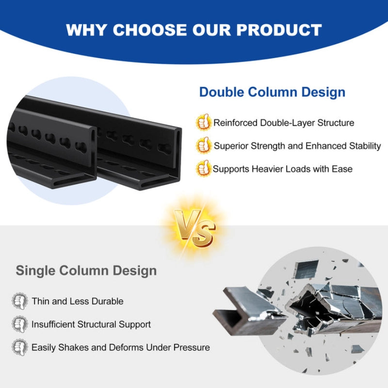 REIBII 55''W 3500LBS Industrial Shelving, 6-Tier Adjustable Heavy Duty Shelves for Garage, Basement, Warehouse