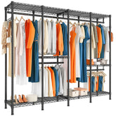 Raybee 900lbs Heavy Duty Clothing Rack, Adjustable Metal Clothes Rack with Hooks