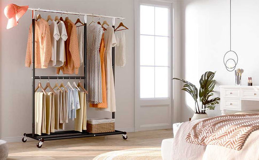 Raybee metal clothes rack perfect for bedroom storage