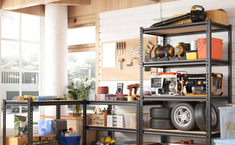 Fall's Essential: Elegance Meets Durability with Steel Wood Storage Shelves
