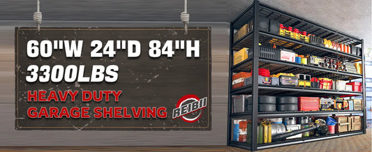 Maximize Your Storage with REIBII 60"W x 84"H Heavy Duty Garage Shelving: The Ultimate Solution for Your Garage, Basement, and Commercial Spaces
