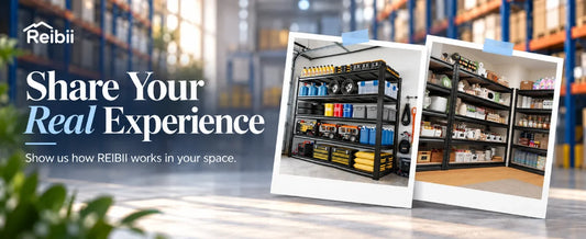 REIBII storage shelving in garage and pantry spaces for real experience sharing