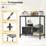 Reibii 27.5"W Heavy Duty Metal Shelving, Height Adjustable Storage Shelf for Laundry Bathroom Kitchen Pantry Closet Basement Office