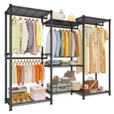 Raybee 77"H 900 LBS Clothing Rack,Freestanding Closet Wardrobe Rack, Metal Garment Rack