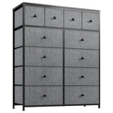 40.7"W 12 Drawers Dresser for Bedroom, Pantry, Chest for Living Room with Deep Drawes for Living Room 40.7"W x 11.9"D x 43.8"H