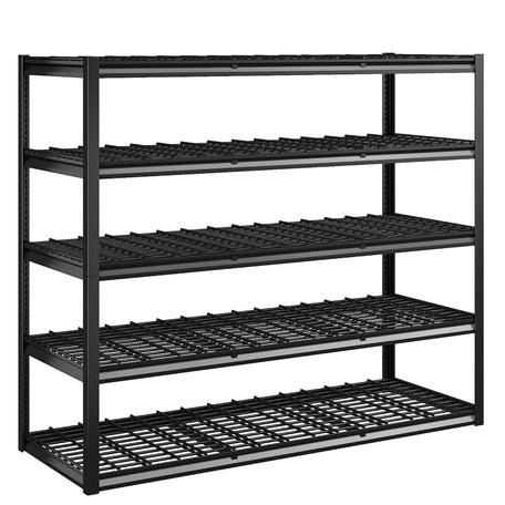 REIBII 60" W Heavy Duty Metal Shelving Unit, Adjustable Shelves for Storage, Rust-Proof Shelving for Garage, Industrial, Warehouse, Basement & Workshop