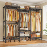 Raybee 77"H 900 LBS Clothing Rack,Freestanding Closet Wardrobe Rack, Metal Garment Rack