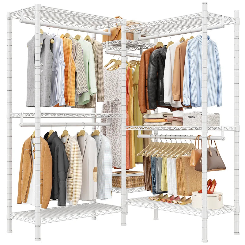 Raybee 900LBS Heavy Duty Closet Rack, Portable Clothes Rack for Hanging