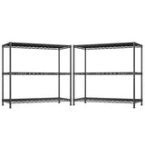 Reibii 3-Shlef Metal Shelves, Adjustable Steel Wire Shelving Units, Storage Rack for Kitchen Pantry Closet Dorm