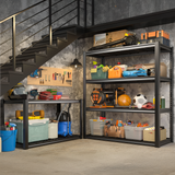 REIBII 59.9H 4 Tiers Industrial Shelves Adjustable Shelving for Garage Warehouse Basement Loads 2200LBS