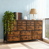 Raybee Dresser TV Stand with Power Outlet, 16 Drawers